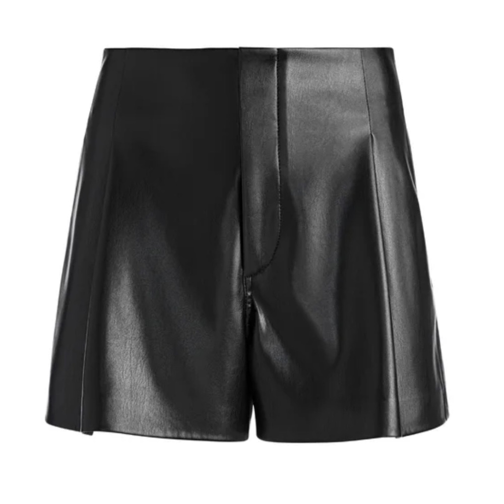 Alice + Olivia NWT Steffie Vegan Leather Shorts - Size 14 - Picture 2 of 16